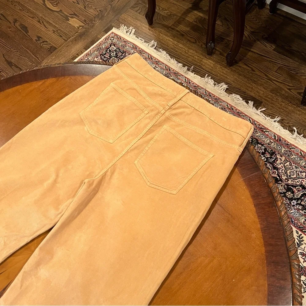NEW J.Crew Wide Leg‎ Corduroy Trouser Sand Castle 34 Tan High-Rise Slim Fit